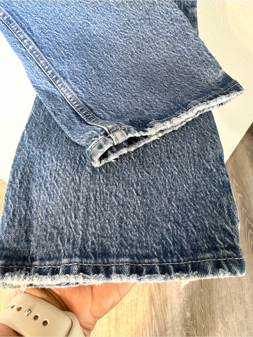 GAP High Rise Cheeky Straight Medium Wash Indigo Blue Button Fly Jeans Sz 30/10R - Picture 10 of 13